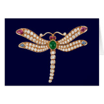 Diamond Emeralds and Gold Dragonfly