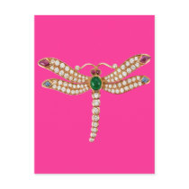 Diamond Emeralds and Gold Dragonfly