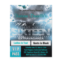 Diamond Glow Sweet Sixteen VIP Pass [Teal]