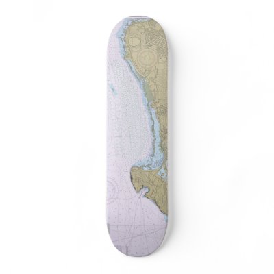 Diamond Head Chart skate board by sailorpatp