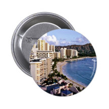 Diamond Head - Waikiki Beach, Oahu Buttons