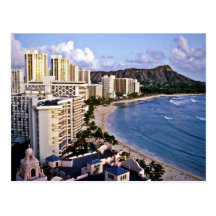 Diamond Head - Waikiki Beach, Oahu Post Card