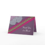Diamond Hearts Lavender and Pink Greeting Card