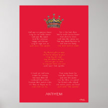 Diamond Jubilee Anthem Red Print