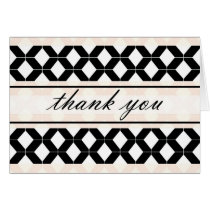 Diamond Lines Thank You Damask Orange Pink cards