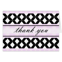 Diamond Lines Thank You Damask Purple Pink cards