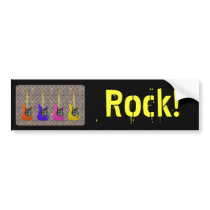 Diamond Metal Guitars, Rock! Bumper Stickers