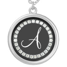 Diamond monogram A Custom Necklace