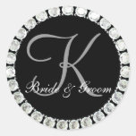 Diamond monogram K customizable seal Stickers