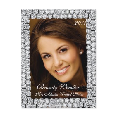 Diamond Pageant Headshot | Autograph Card Postcards by pageantmarketing