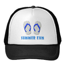 Diamond Plate Flip Flop Summer Fun Mesh Hat