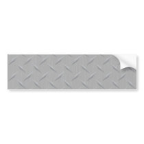 Diamond Plate Metal Bumper Stickers