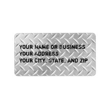 Diamond Plate Metal Pattern Address Label Sheet