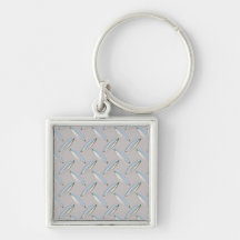 Diamond Plate Metallic Keychains