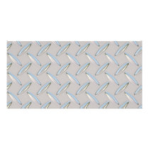 Diamond Plate Metallic Photo Card Template