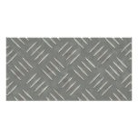 Diamond Plate Stainless Steel Textured Customized Photo Card