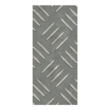 Diamond Plate Stainless Steel Textured Full Color Rack Card