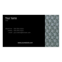 Diamond Plate Steel Business Card Template
