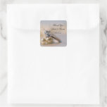 Diamond Ring and Pearls Wedding Thank You Stickers