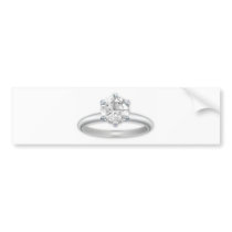 Diamond Ring Bling Clipart Bumper Sticker