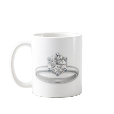 Diamond Ring Bling Clipart Graphic Coffee Mug by WeddingCentre