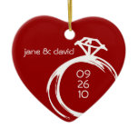 Diamond Ring Keepsake Wedding Ornament
