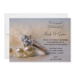 Diamond Ring & Pearls Engagement Party Invitation