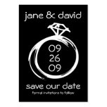 Diamond Ring Save The Date Business Cards