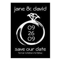 Diamond Ring Save The Date Business Cards