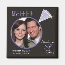 Diamond Ring Save The Date Magnet