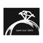 Diamond Ring Save The Date Postcard