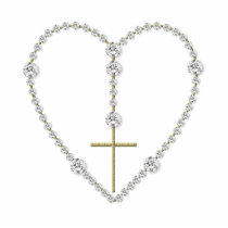 Diamond Rosary - Hail Mary Full of Grace Photo Sculpture