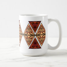 Diamond shaped Flora Coffee Mug