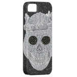 Diamond Skull with Crown Black Glitter iPhone 5 iPhone 5 Cover