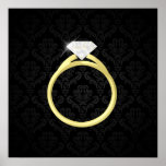 Diamond Solitaire Ring Posters