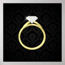 Diamond Solitaire Ring Posters