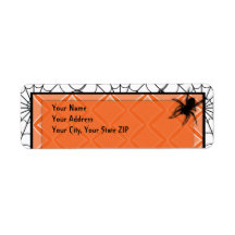 Diamond Spider Web Halloween Address Label