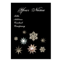 DIAMOND STARS MONOGRAM BUSINESS CARDS