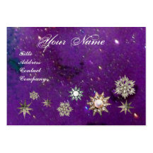 DIAMOND STARS MONOGRAM,purple blue sparkles Business Card Templates