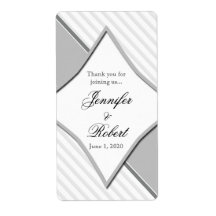 Diamond Stripe in Grey Wine Label