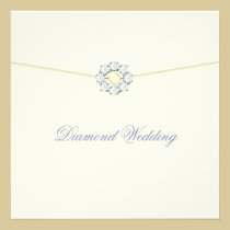 Diamond Wedding Anniversary with Diamond Broach invitations
