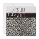 Diamondplate Industrial Wedding Invitation