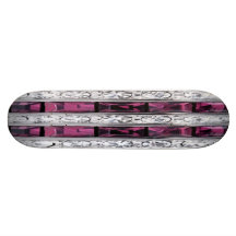 Diamonds and Emeralds Jewelled Art Skateboard