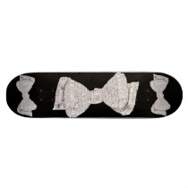 Diamonds and White Gold Bowtie TUXEDO  Skateboard