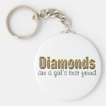 diamonds are a girls best friend key chain