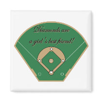 Diamonds Girl's best friend Refrigerator Magnets