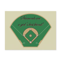 Diamonds Girl's best friend Post Card