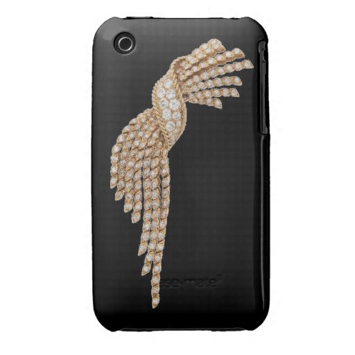 Diamonds Gold Tassel Blackberry Curve Case black