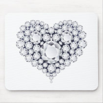 Diamonds Heart Gems Mouse Pads