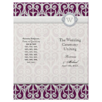 Diamonds & Lace - Elegant Matching Wedding Program